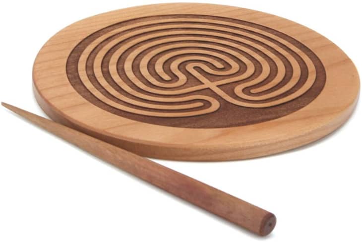 Buddha Groove Seven Circle Maple Wood Meditation Labyrinth with Stylus at Amazon