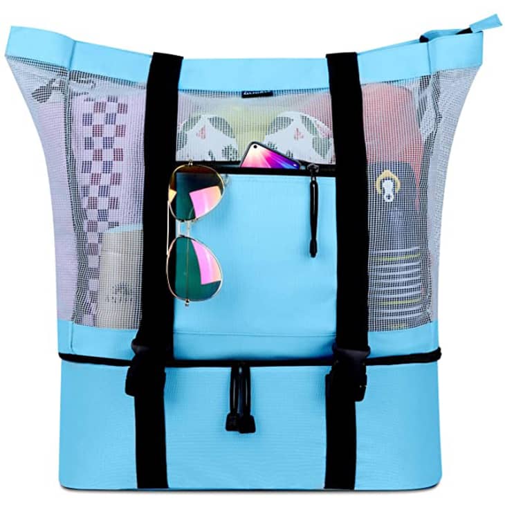 Product Image: FITFORT Mesh Beach Tote Bag with Detachable Beach Cooler