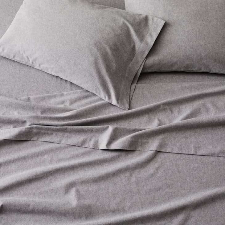 Organic Flannel Solid Sheet Set, Queen at West Elm
