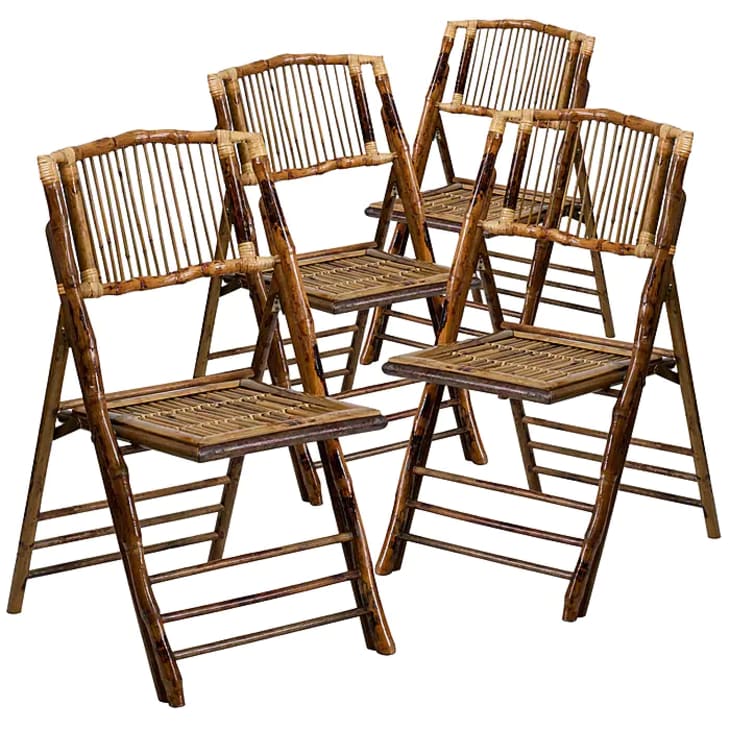 Product Image: American Champion Bamboo Armless Folding Chair (Set of 4)