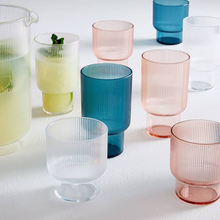 Fluted Acrylic Glassware - Set of 4 at West Elm