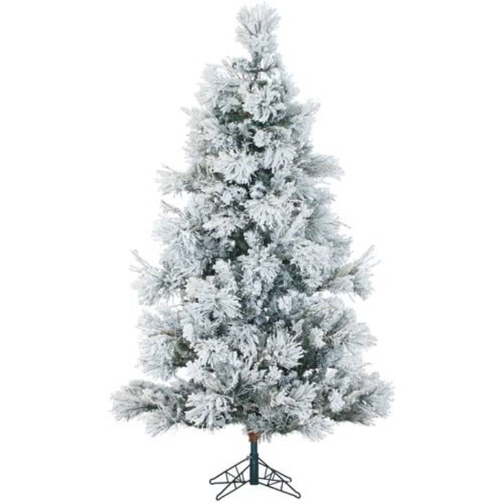 Product Image: Fraser Hill Farm Pre-Lit Flocked Snowy Pine Artificial Christmas Tree