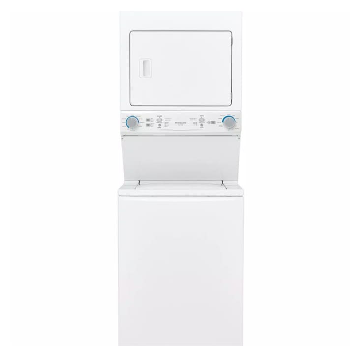 产品形象:Frigidaire白色电动洗衣机/烘干机洗衣中心