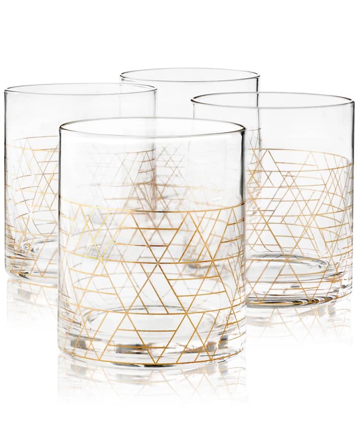 Hotel Collection Gold Decal Old Fashioned Glasses, Set of 4 at Macy's