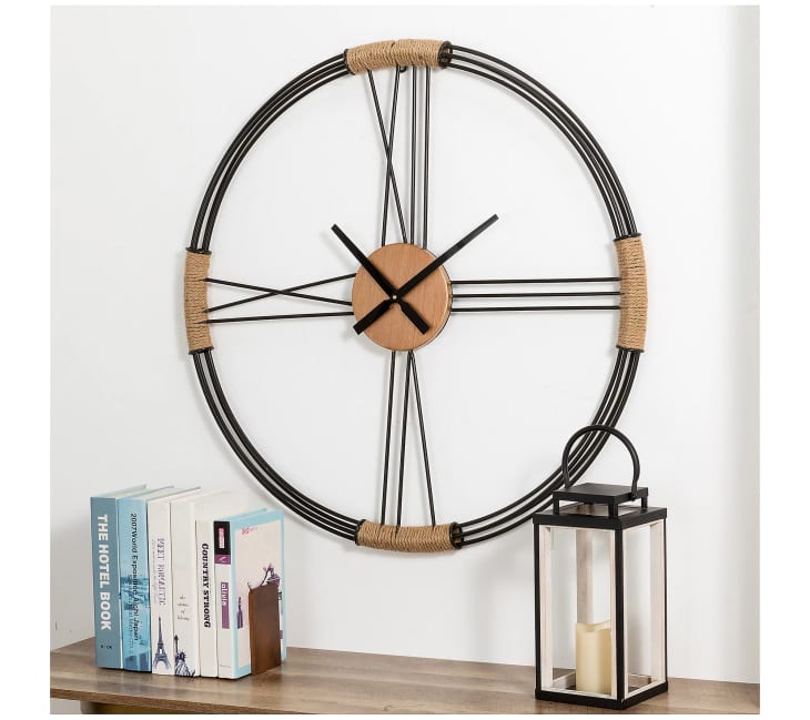 Product Image: Glitzhome Modern Minimalist Farmhouse Metal Wall Clock