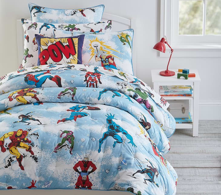 Marvel Heroes Glow-in-the Dark Comforter at Pottery Barn Kids