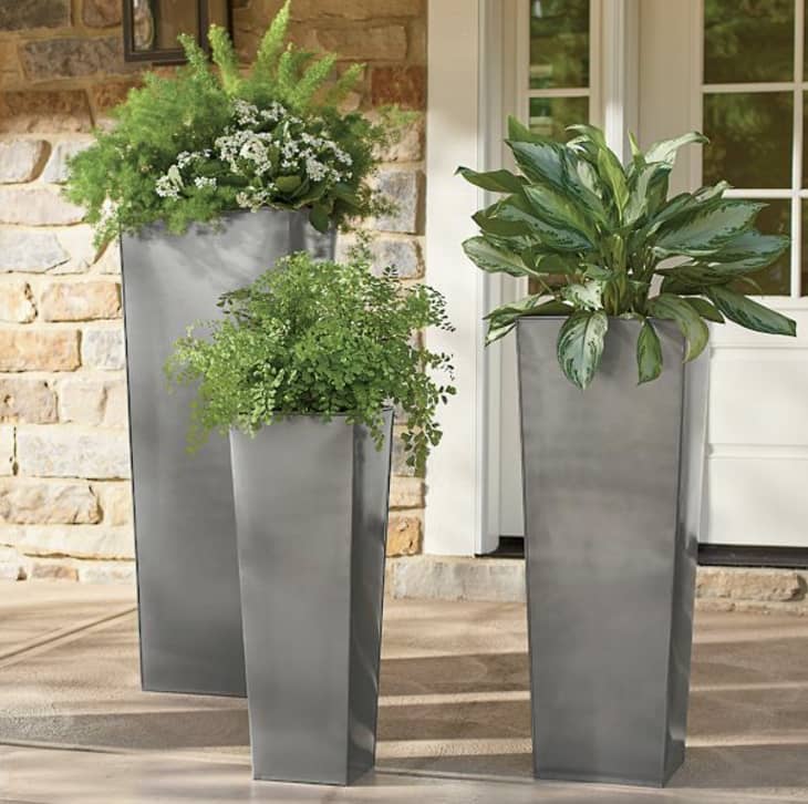 Stainless Steel Tapered Planter, 26" at Grandin Road