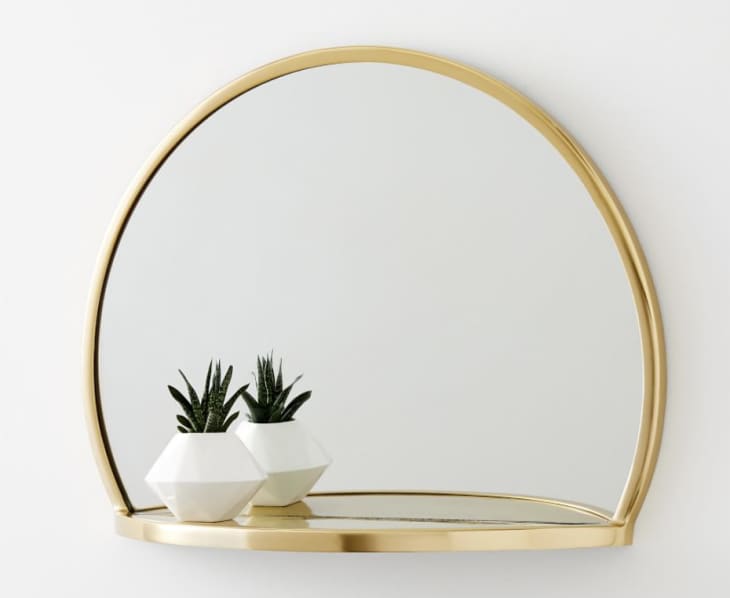 Product Image: Half-Circle Metal Shelf Mirror - 18"