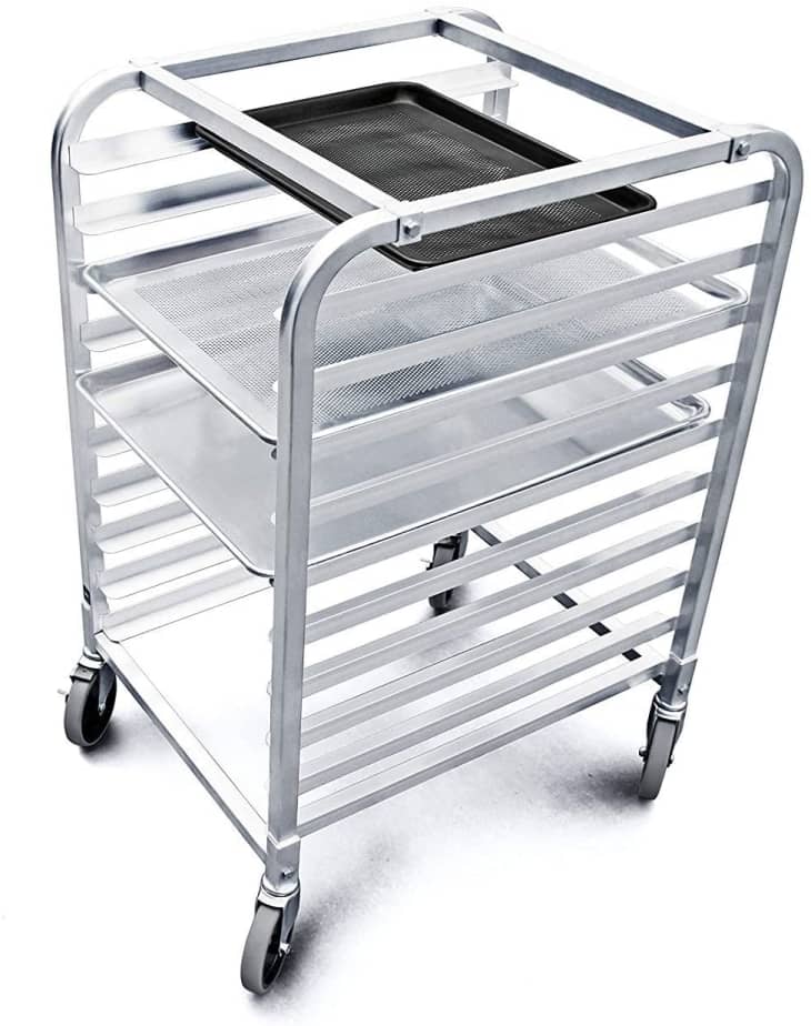 Product Image: New Star Foodservice Commercial-Grade Aluminum 10-Tier Sheet Pan Rack
