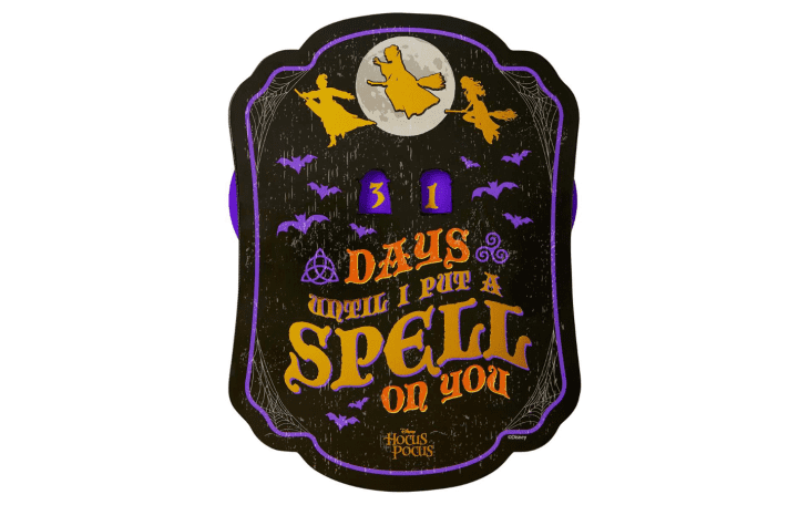 Hocus Pocus Halloween Countdown Sign at Spirit Halloween