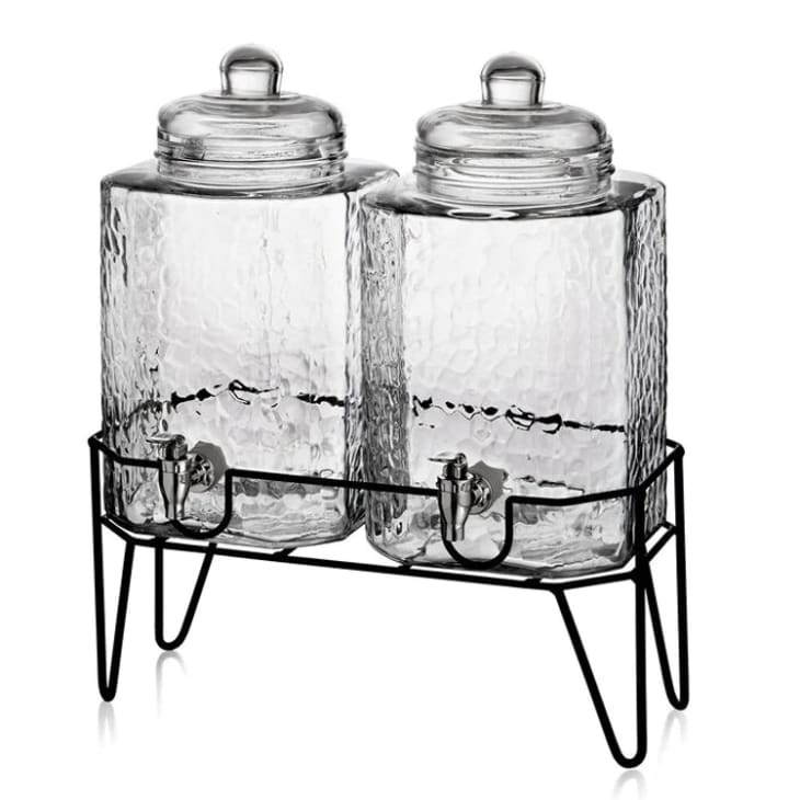 Hamburg Drink Dispensers with Metal Stand Set of 2 at Riverbend Home