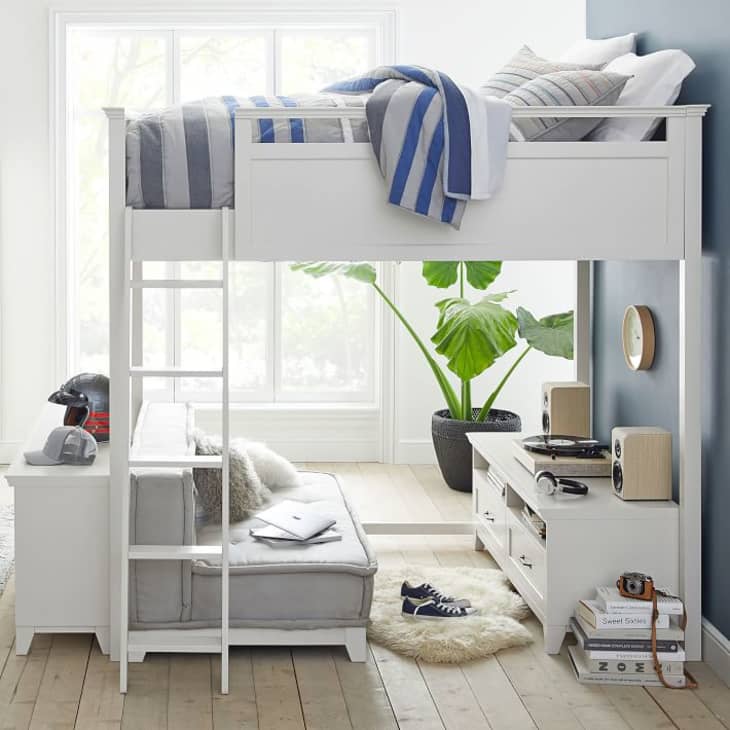 Product Image: Hampton Loft Bed with Cushy Loveseat, Media & Bookcase Set