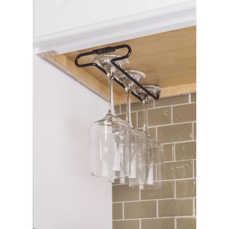 Brushed Oil Rubbed Bronze Hanging Wine Glass Rack at Wayfair