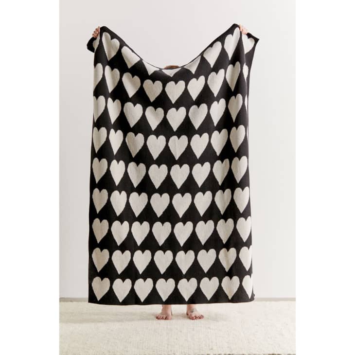 Product Image: Happy Habitat By Karrie Dean Italic Hearts Monochrome Knit Throw Blanket