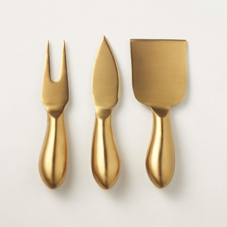 Helms Gold Cheese Knives Set at CB2