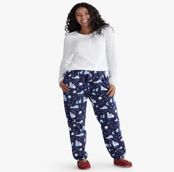 Product Image: The Company Store Cotton Flannel Henley Pajama Set