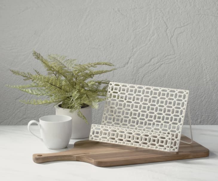 Product Image: Cream Geometric Metal Cookbook Stand