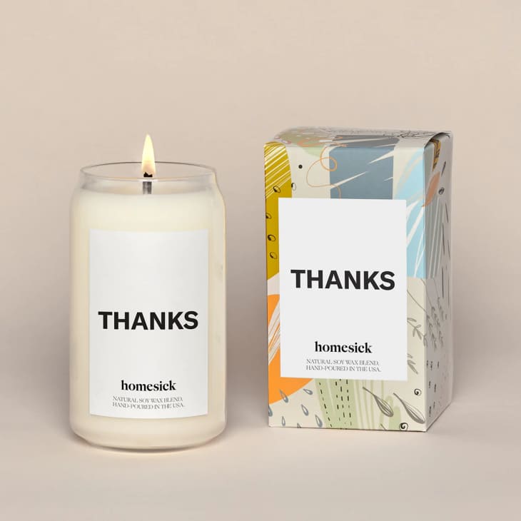 Personalized Thanks Candle at Homesick