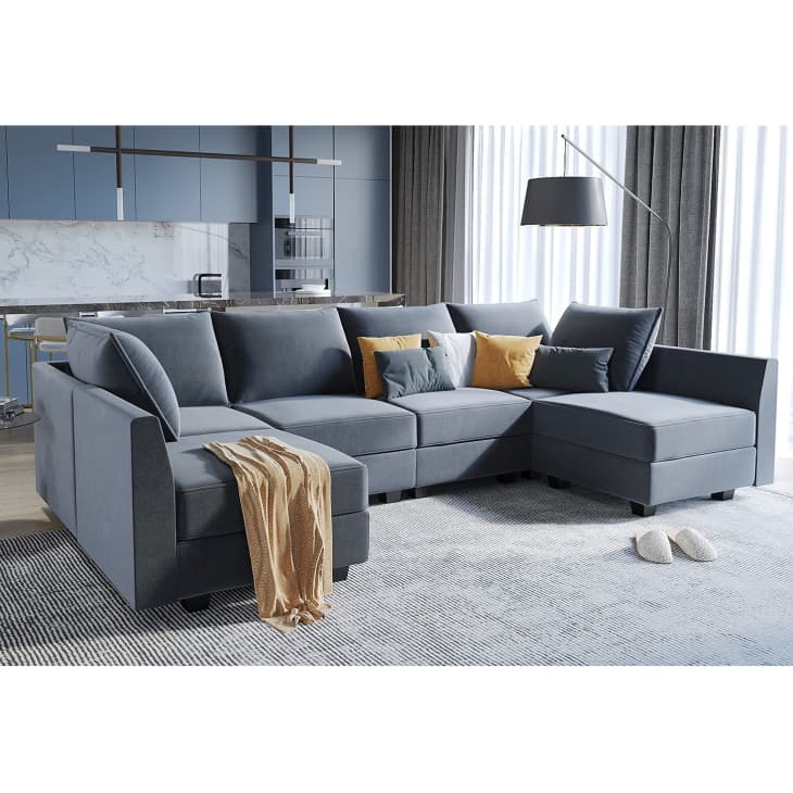 HONBAY U-Shape Reversible Sectional Sofa with Chaise at Amazon