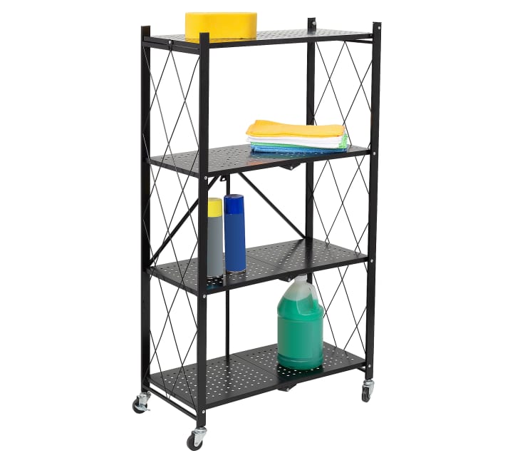 Honey-Can-Do Collapsible 4-Tier Metal Shelf on Wheels at QVC.com