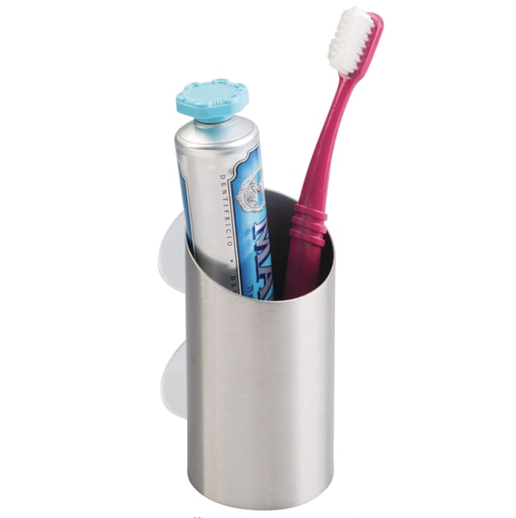 Product Image: iDesign Forma Stainless Steel Suction Toothbrush and Razor Holder Cup