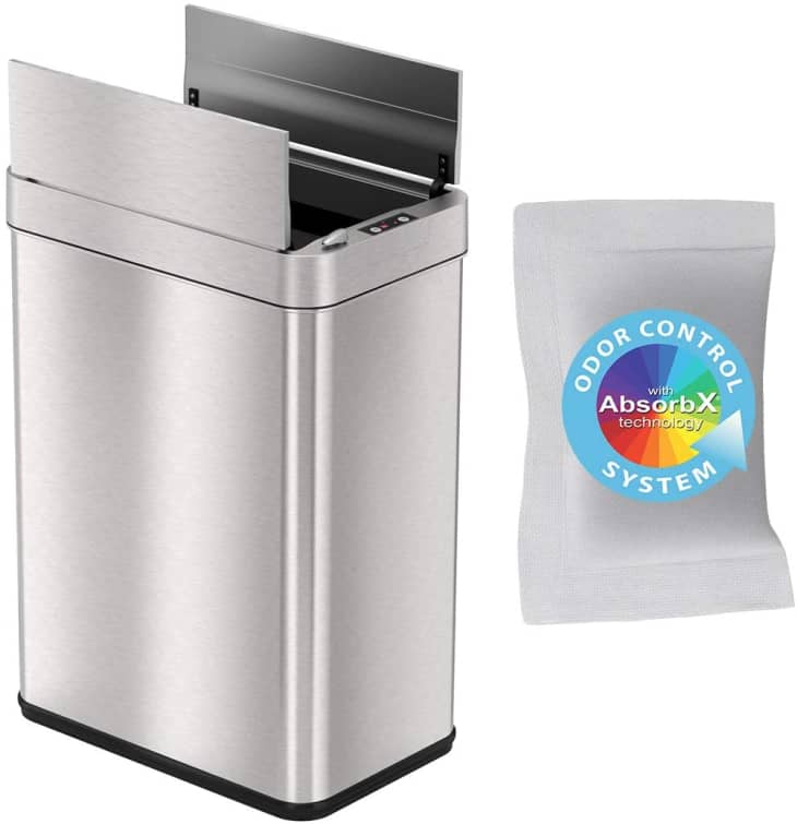 iTouchless 13 Gallon Wings-Open Sensor Trash Can at Amazon
