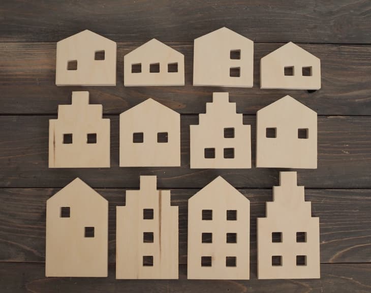 Product Image: forCRAFT Wooden Houses Set of 12