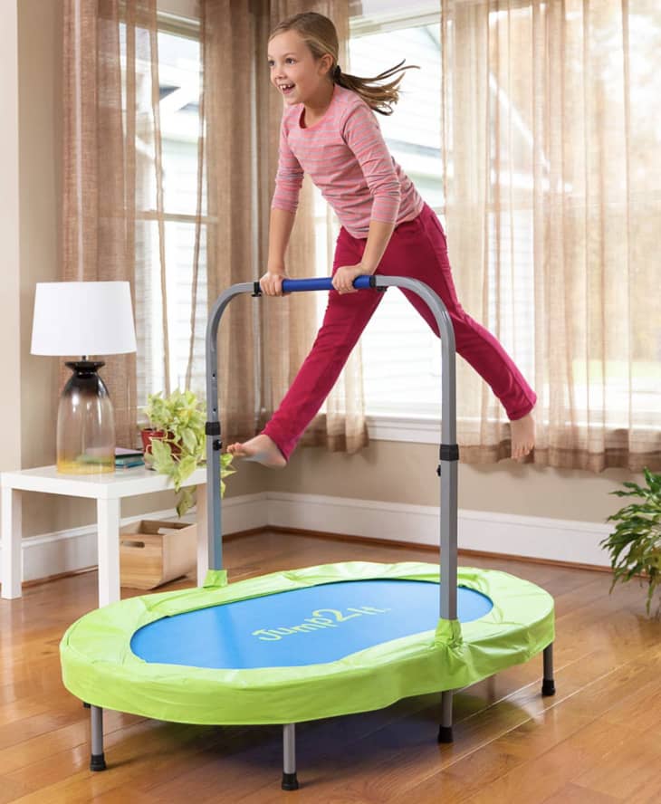 Product Image: Jump2It Fold 'n Store Indoor Trampoline with Adjustable Folding Handle