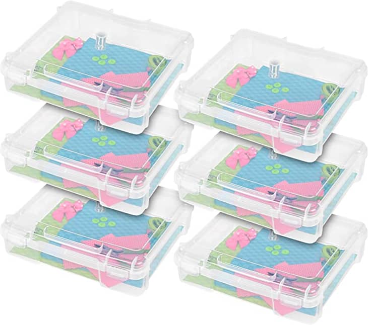 Product Image: IRIS USA 6 Pack Clear Scrapbook Paper Storage Boxes