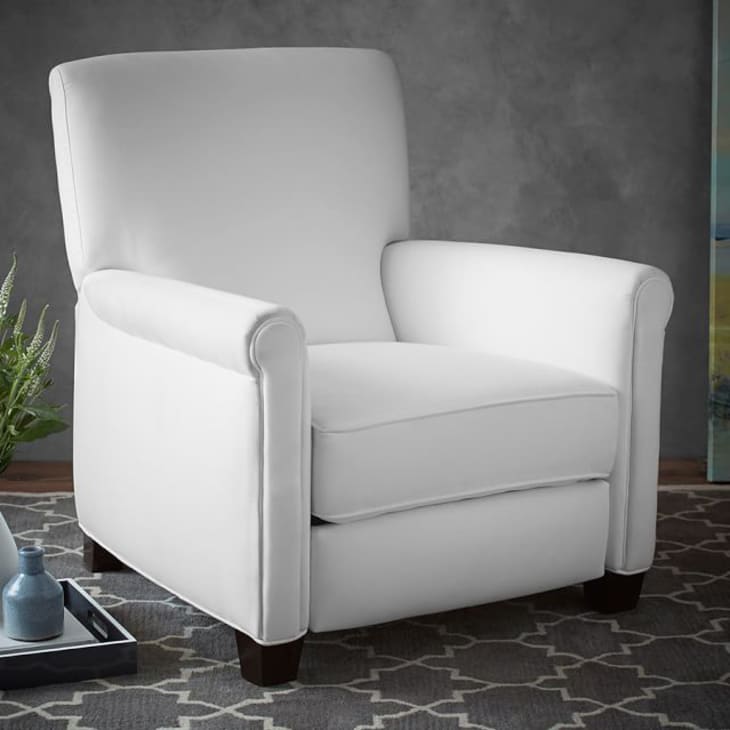 Irving Roll Arm Upholstered Recliner at Pottery Barn