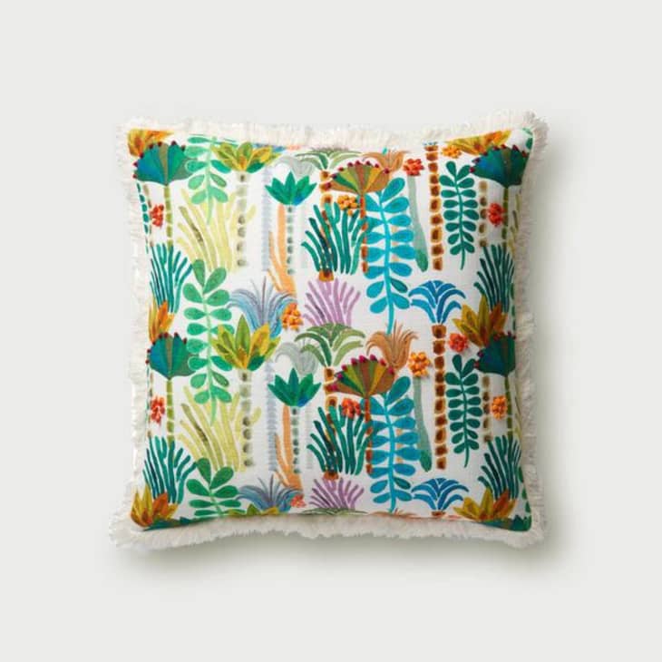 Palm Tree Fringe Pillow at Jungalow