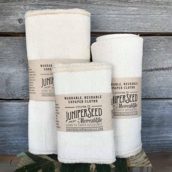 Product Image: Organic Unbleached Cotton Unpaper Towels, Set of 6 12-Inch Cloths
