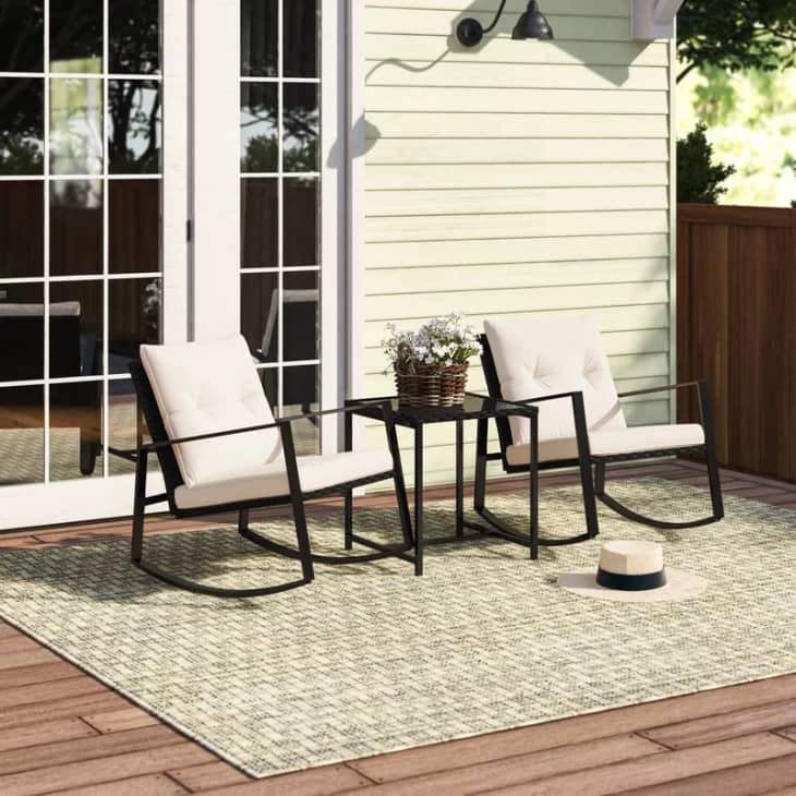 Kinzie Metal 2-Person Seating Group with Cushions at Wayfair