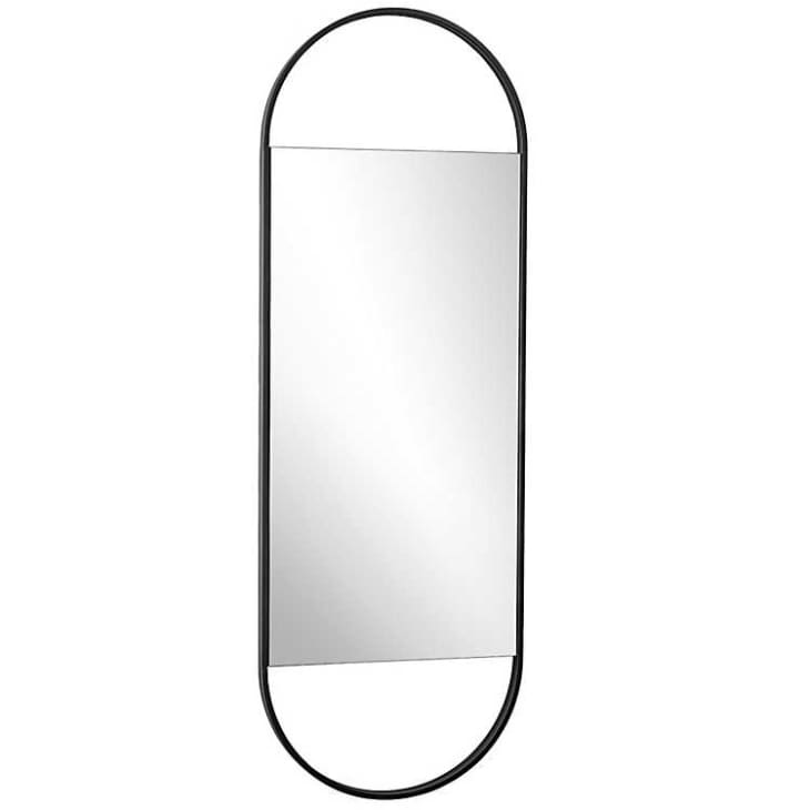 Product Image: Oval Black Metal Open Frame Wall Mirror