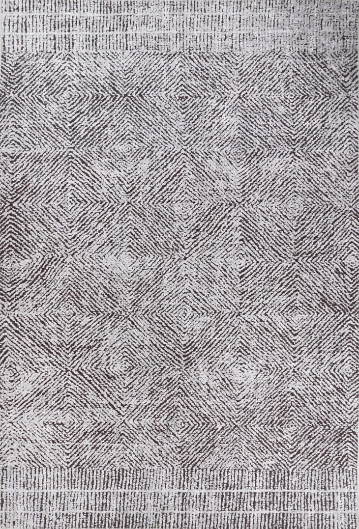 Contemporary Lauro Grey Rug, 5'2" x 7'6" at The Rug Collective