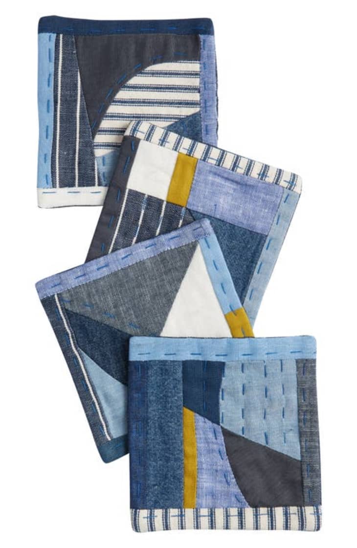 Product Image: Levi's x Thompson Street Studio Set of 4 Patchwork Cotton Coasters