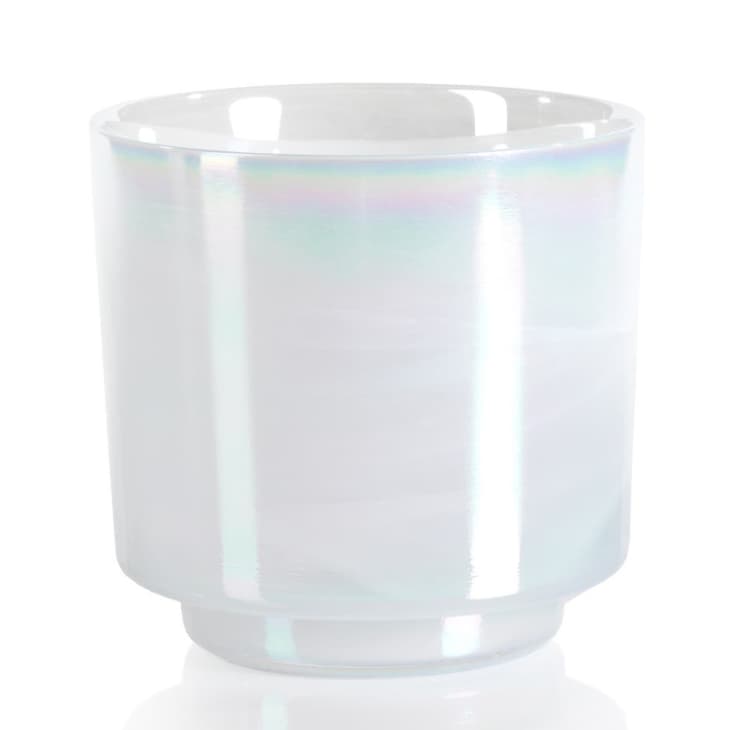 产品形象:闪亮雪花石膏大型玻璃飓风烛台