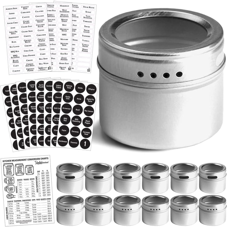 Magnetic Spice Tins (Set of 12) at Amazon