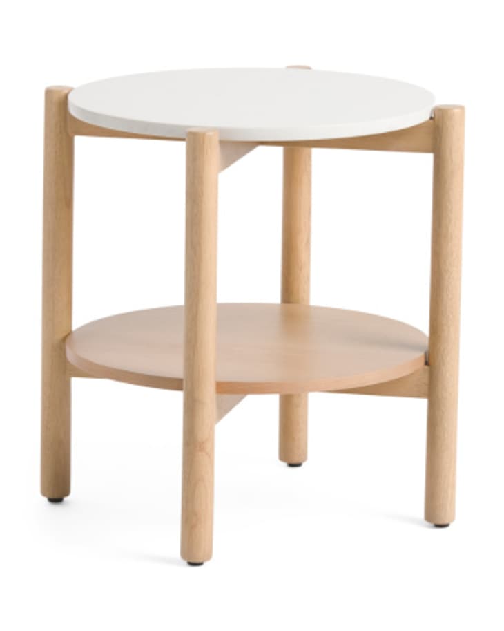 DKNY Two Tone Stone Top Side Table at Marshalls