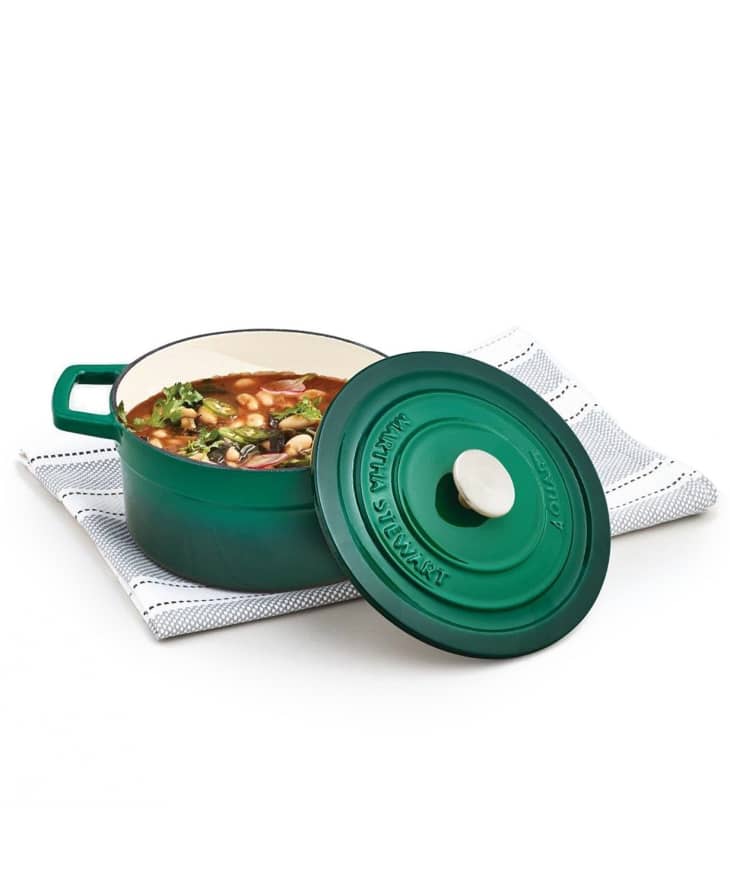 Martha Stewart Collection Green Enameled Cast Iron Round 6-Qt