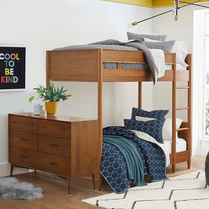 Mid-Century Modern Twin Bunk Bed at West Elm