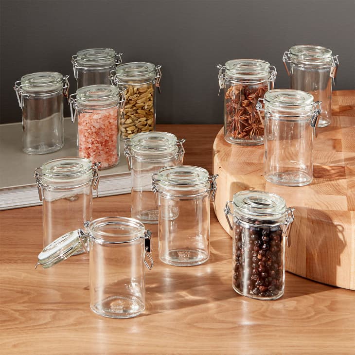Product Image: Mini Oval Spice-Herb Jars with Clamp - Set of 12