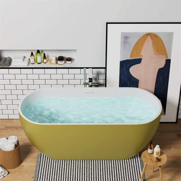Product Image: Mokleba Gold Freestanding Soaking Acrylic Bathtub