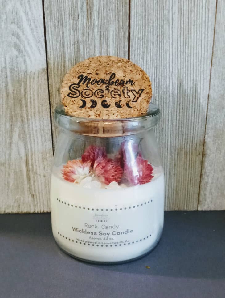 Moonbeam Society Wickless Soy Candle at Etsy