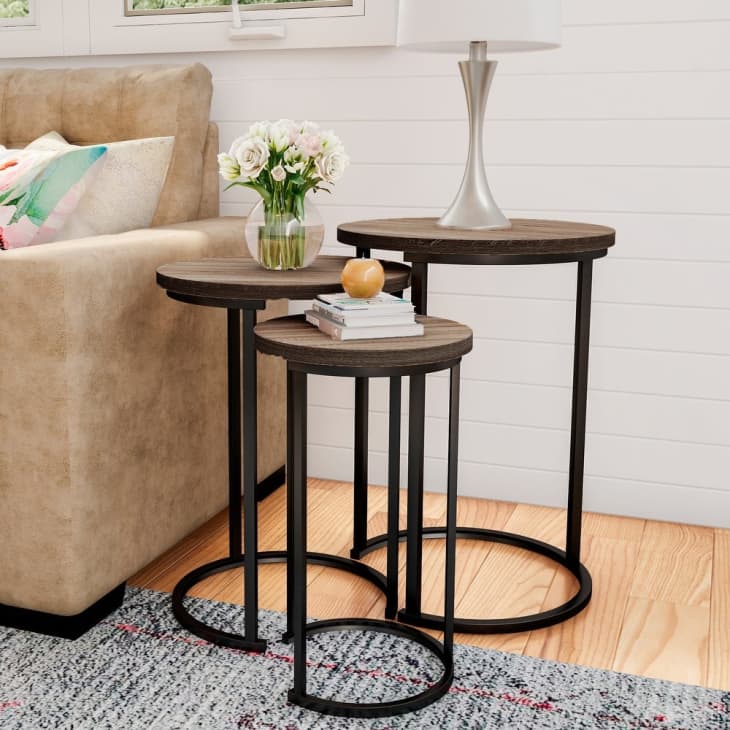 Lavish Home Round Nesting Tables, Set of 3 at Overstock