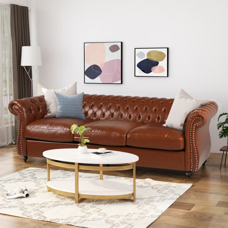 Product Image: Noble House Aaniya Chesterfield Tufted Sofa