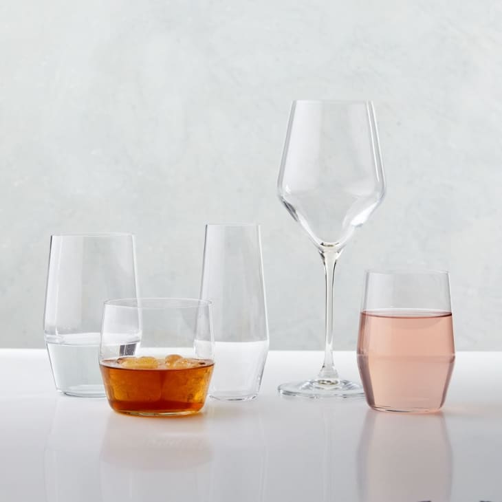 Oblique Glassware Stemless Wine Glass at West Elm
