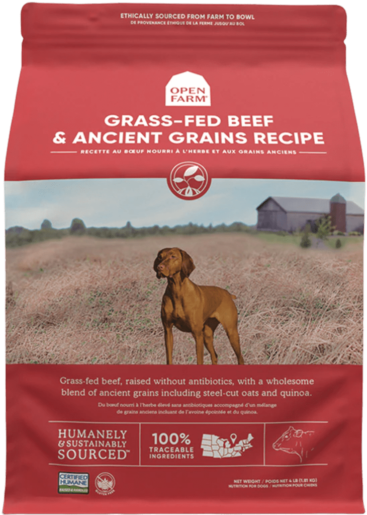 Grass-Fed Beef & Ancient Grains Dry Dog Food at Open Farm Pet