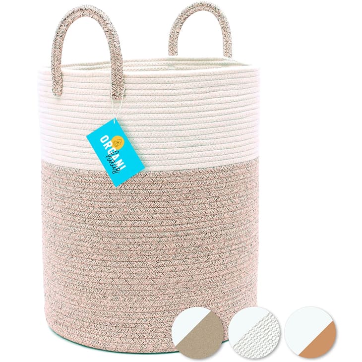 Product Image: OrganiHaus Cotton Rope Woven Tall Laundry Basket