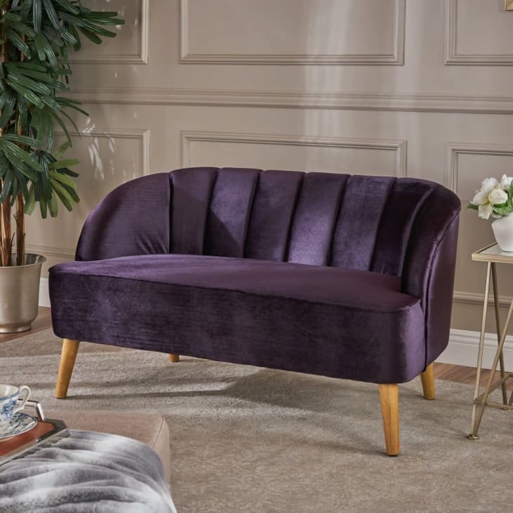 Amaia Modern Velvet Loveseat Sofa by Christopher Knight Home at Overstock